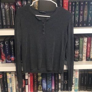 Gray Long Sleeve Brandy Melville Shirt